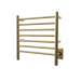 Amba Products RWHS-SSB Radiant 7-Bar Small Hardwired + Plug-in Combo Towel Warmer - 4.75 x 20.5 x 20.125 in. - Satin Brass Finish