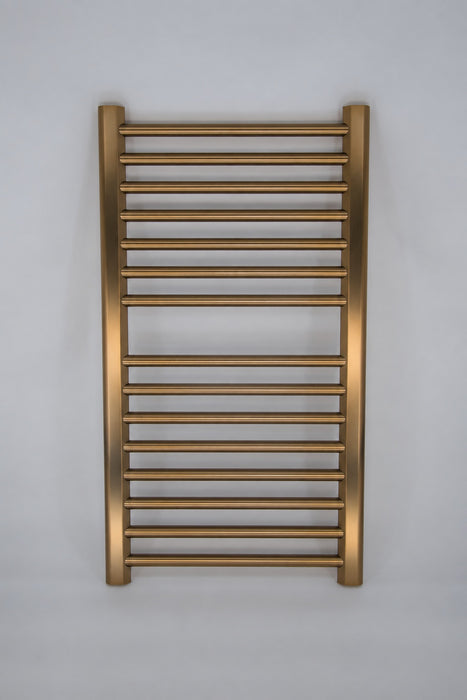 Amba Products S2132BB Sirio 12-Bar Hardwired Towel Warmer - 4 x 21.5 x 33.125 in. - Brushed Bronze Finish