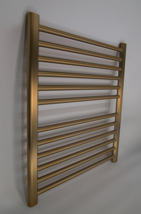 Amba Products S2932BB Sirio 12-Bar Hardwired (29" W) Towel Warmer - 4 x 29.375 x 33.125 in. - Brushed Bronze Finish
