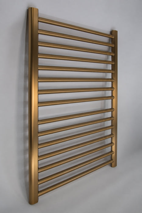 Amba Products S2942BB Sirio 16-Bar Hardwired (29" W) Towel Warmer - 4 x 29.375 x 42.625 in. - Brushed Bronze Finish