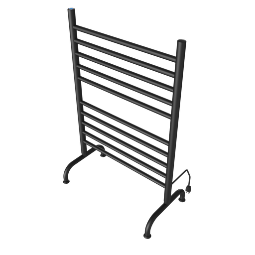 Amba Products SAFSMB-24 Solo 24-Inch Freestanding Towel Warmer - 11.875 x 23.625 x 38 in. - Matte Black Finish