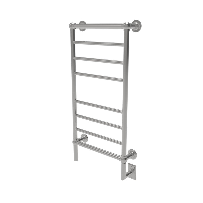 Amba Products T-2040PN Traditional Model 8-Bar Hardwired Towel Warmer - 5.375 x 21.125 x 43.25 in. - Polished Nickel Finish