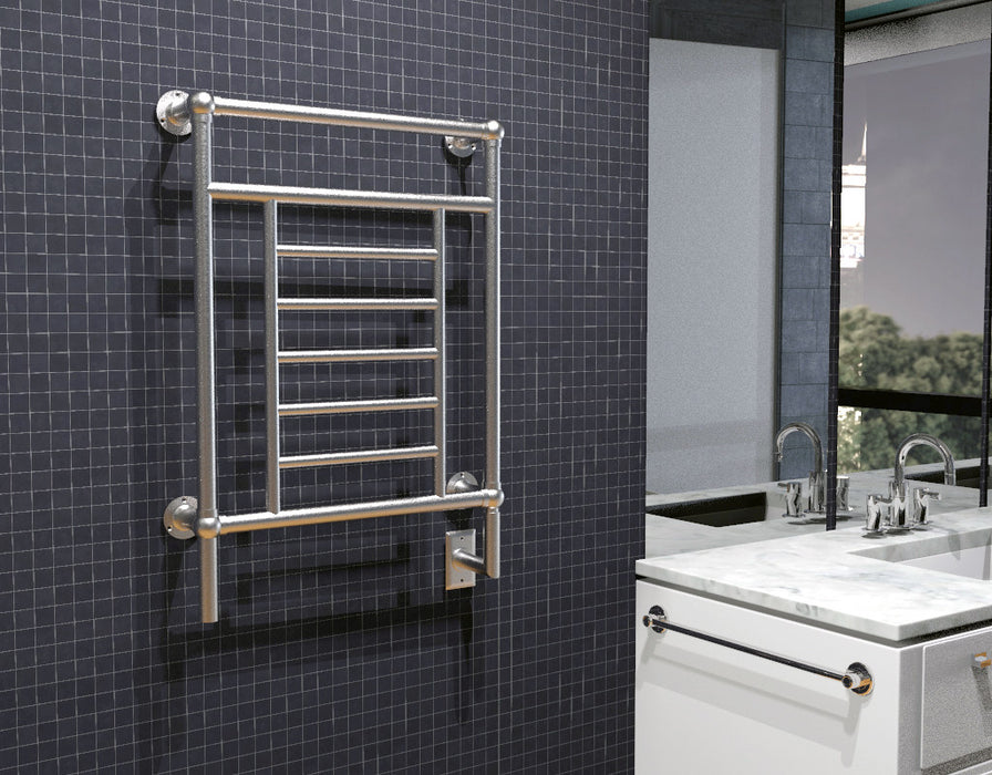 Amba Products T-2536BN Traditional Model 8-Bar Hardwired Towel Warmer - 5.375 x 25.25 x 36.375 in. - Brushed Nickel Finish