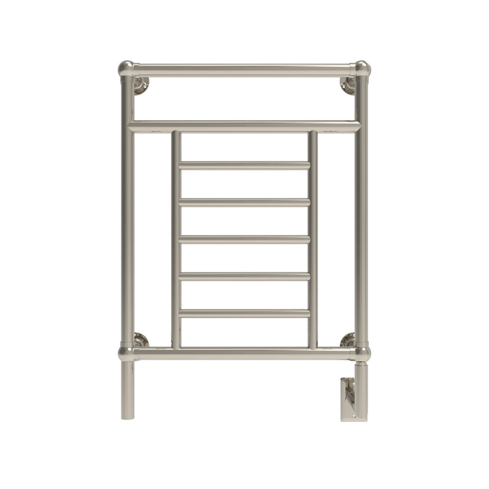 Amba Products T-2536PN Traditional Model 8-Bar Hardwired Towel Warmer - 5.375 x 25.25 x 36.375 in. - Polished Nickel Finish