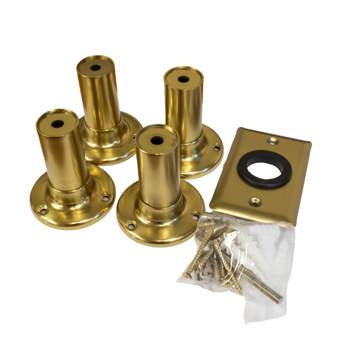 Amba Products Accessory AT-BP-BMB Traditional Model Bracket Pack - 3 x 3 x 3 in. - Brushed Modern Brass