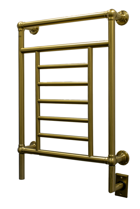 Amba Products T-2536BMB Traditional Model 8-Bar Hardwired  Towel Warmer - 5.375 x 25.25 x 36.375 in. - Brushed Modern Brass