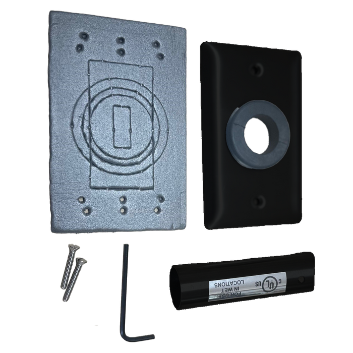 Amba Products AC-WRK Cape Model Wet-Rated Upgrade Kit - 1 x 3.5 x 1 in. - Matte Black Finish