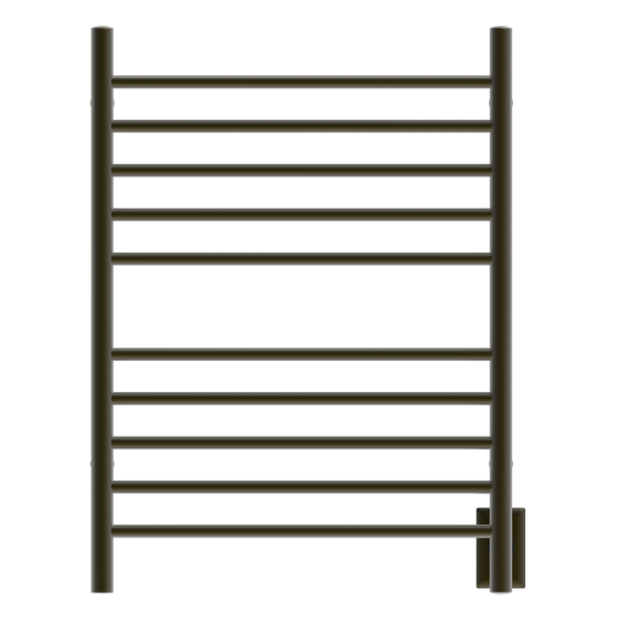 Amba Products RWH-SBB Radiant Straight 10-Bar Hardwired + Plug-in Combo Towel Warmer - 4.75 x 24.5 x 31.875 in. - Brushed Bronze Finish