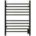 Amba Products RWH-SBB Radiant Straight 10-Bar Hardwired + Plug-in Combo Towel Warmer - 4.75 x 24.5 x 31.875 in. - Brushed Bronze Finish