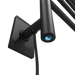 Amba Products SB5-MB Swivel Bar Hardwired Plug-in Combo Towel Warmer with 5 Bars - x x in. - Matte Black Finish