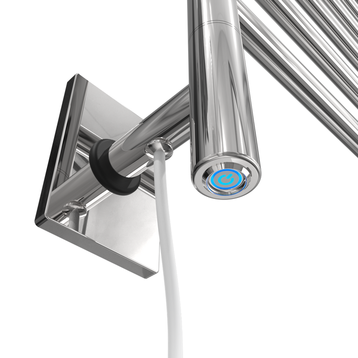 Amba Products SL3-P Swivel Loop Hardwired & Plug-in Combo Towel Warmer with 3 Looped Bars -  x  x  in. - Polished Finish