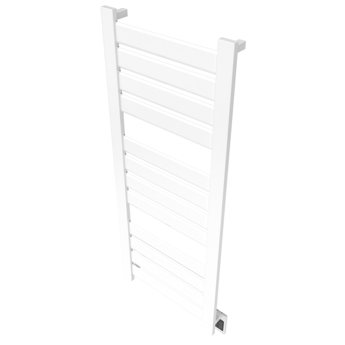 Amba Products V2356W Vega 12-Panel Hardwired Towel Warmer - 3.625 x 23.375 x 58 in. - White Finish